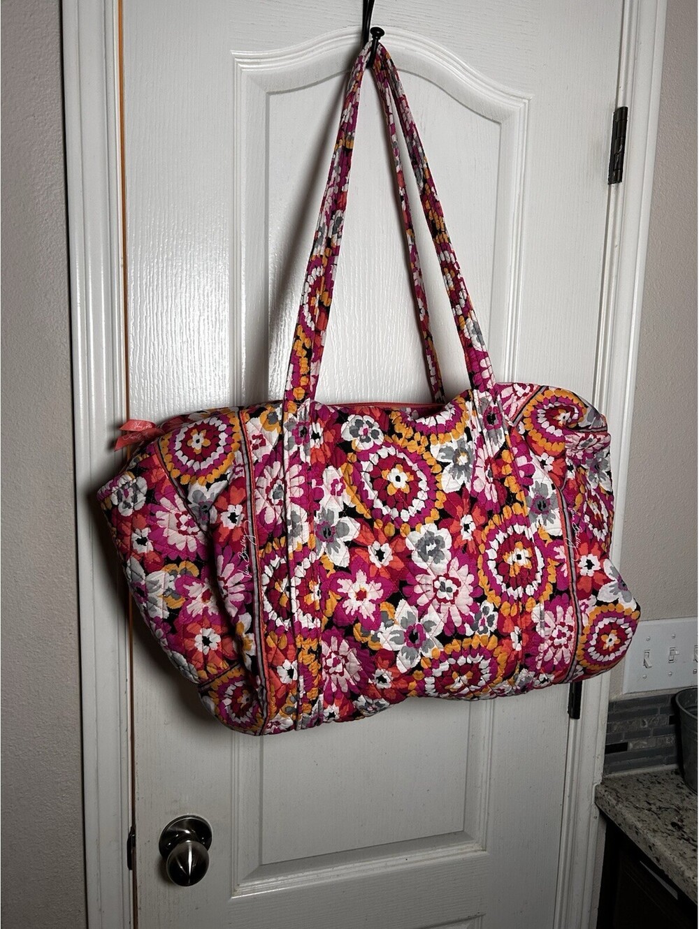 Vera Bradley Pixie Blooms Duffel Bag Overnight Travel Cotton Quilted Retired